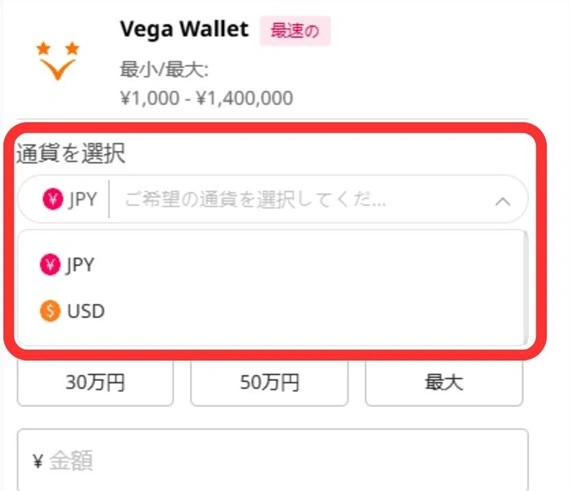 新クイーンカジノの電子決済サービスでの入金手順2