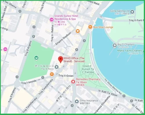 Project575の運営会社の地図画像