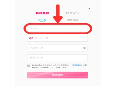 新クイーンカジノの登録方法2