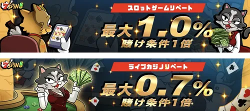 7スピンカジノのおすすめポイント：VIPプログラムの高いリベート率