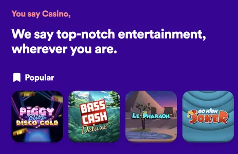 カスモ (Casumo) で遊べるゲームラインナップ
